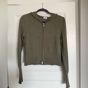Cotton On Olive Zip-Up Cardigan